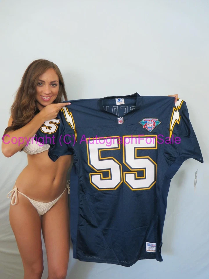 Camiseta cosida Junior Seau San Diego Chargers auténtica Starter 1994 modelo de juego Foto 2 de 2