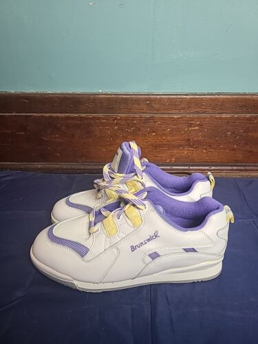 Brunswick Breeze II Women's Bowling Sneakers Shoes Size 8 US-Clean White Purple
