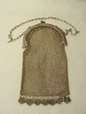 Vtg Art Deco Alpaca Germany German Metal Mesh Purse As-Is