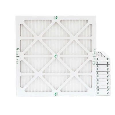 Glasfloss ZL 20x20x1 MERV 10 (FPR 7) Pleated HVAC Air Filters. Case of 12
