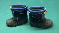 Sporto Boys Winter Boots Size 13 Snowplay B Black w Blue Yellow GreatCondition