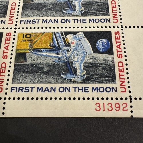 FIRST MAN ON THE MOON 10 CENT AIRMAIL Full Stamp Sheet MNH OG SCOTT #C76 Mint - Picture 6 of 6