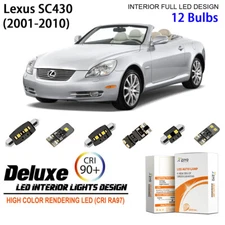 LED Interior Light Kit for Lexus SC430 2001-2010 White LED Light Bulbs Upgrade