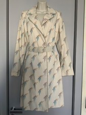 Womens Luisa Beccaria Silk Beige Flower Coat Size 40