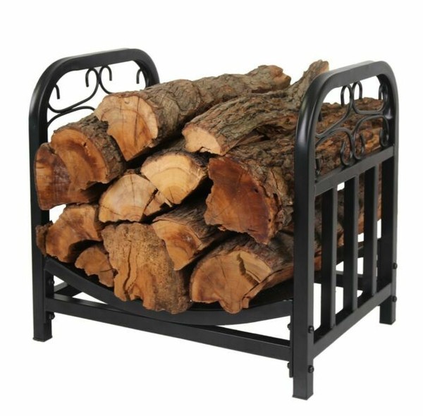 Patio Watcher Decorative Metal Firewood Rack Log Wood Storage Holder