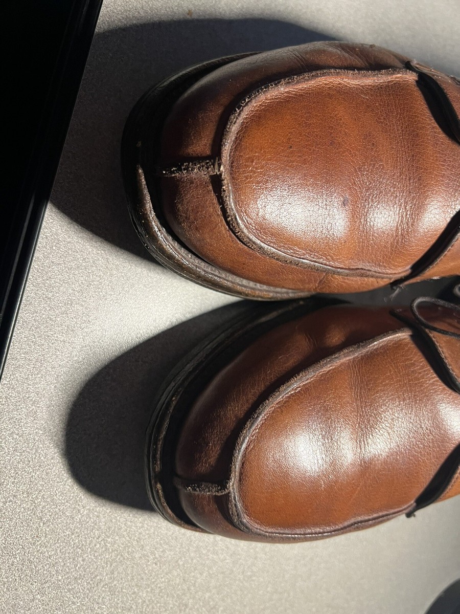 Allen Edmonds Shoes Mens 10 Stockbridge Brown Leather Split  display picture 3