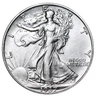 1937-S Walking Liberty Half Dollar In AU Condition