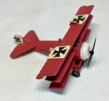 WWI German Fokker DR 1 Red Baron Biplane Propeller Fighter Model Toy 1:72