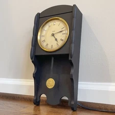 Vintage Custom TREND Electric Clock with Wood Enclosure & Brass Accents RESTORED