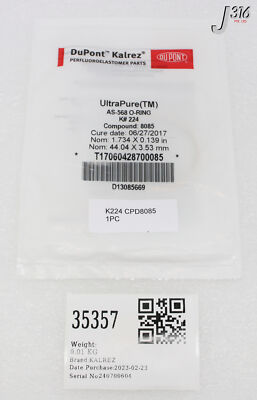 35357 KALREZ O-RING K# 224, NOM: 44.04 X 3.53MM, COMPOUND 8085