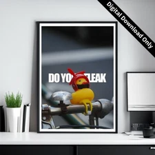 "Riding Ducky" Printable Wall Art - Instant Download Poster - Digital Artwork