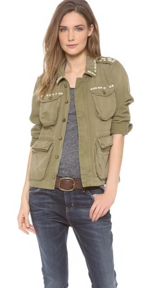 Chaqueta para mujer Current/Elliot The Studded Lone Soldier talla 3 (grandes) $378 Foto 3 de 4