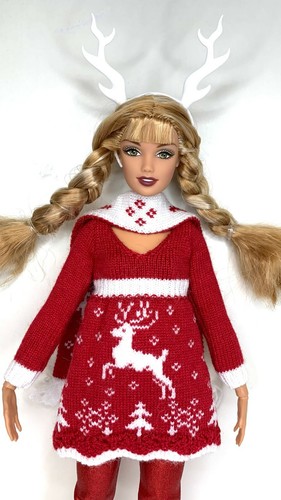 Eledoll HOLIDAY Winter Clothes Christmas 11.5" Doll Fashion Pack Miss Santa Clau - Picture 4 of 7