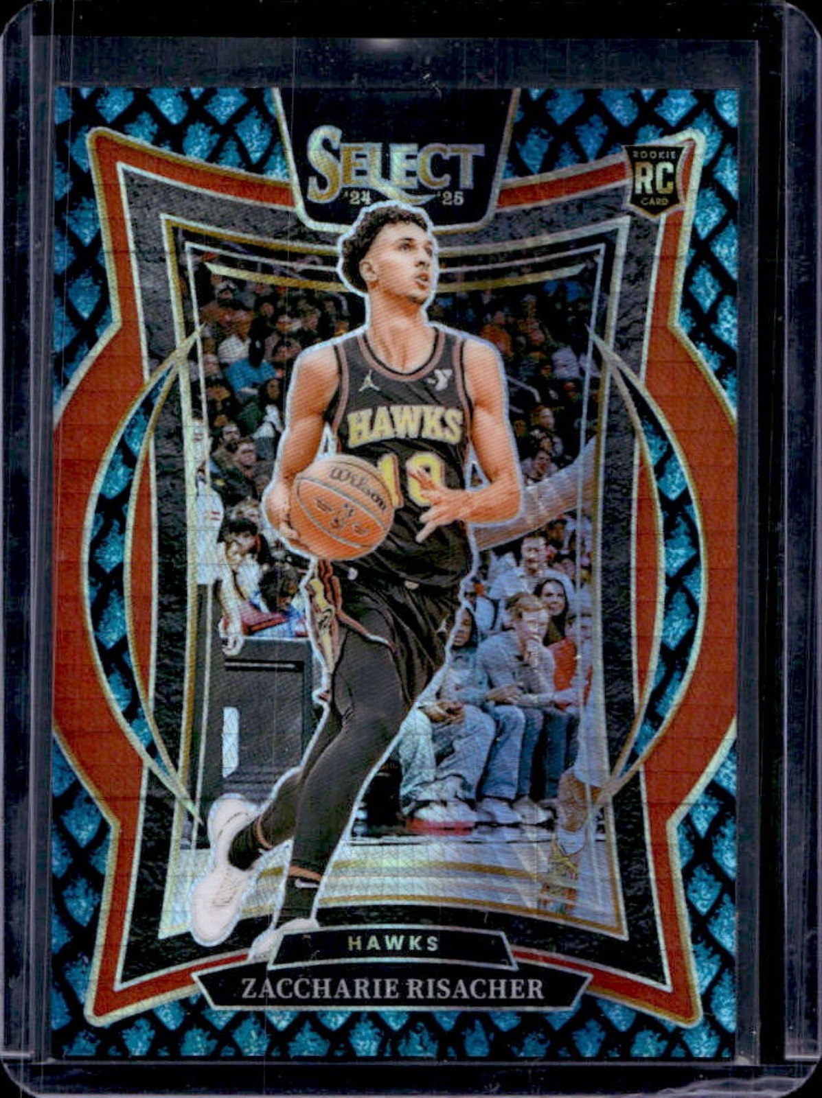 2024-25 Panini Select Zaccharie Risacher Concourse RC Dragon Scale Prizm #/8