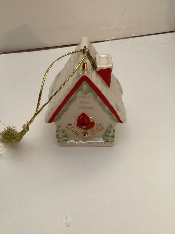 Lenox Bless Our Home Birdhouse Cardinal Ornament 2010
