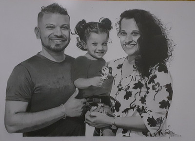 A5/A4/A3 Size Custom Photo Realistic Portrait Pencil Art Animal or Person
