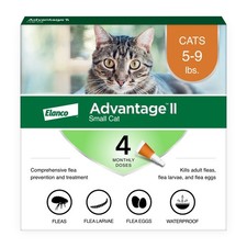 Advantage II Small Cat 5-9 lbs Flea Treatment 4 Month Supply