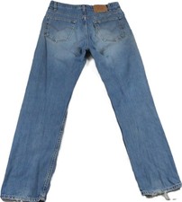 Levis VTG 90s 505 Straight Denim Jeans Men 34x32 Light Wash Blue Made in USA