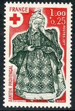 🦬Timbre France N°1960 - Luxe ** -  Santon Provençal  - MNH** - 1977🦬