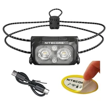 Nitecore NU25 MCT UL 400 Lumens Ultra Lightweight Headlamp, USB-C Rechargeabl...