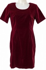 Vintage My Michelle True Velvet Dress Sz 8 Burgundy Wine Velvet Cocktail Sheath