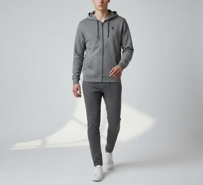 Hoodie Harren TUFFSKULL Pour Homme Taille SMALL Avec Poches Gris Mélangé - Photo 1/4