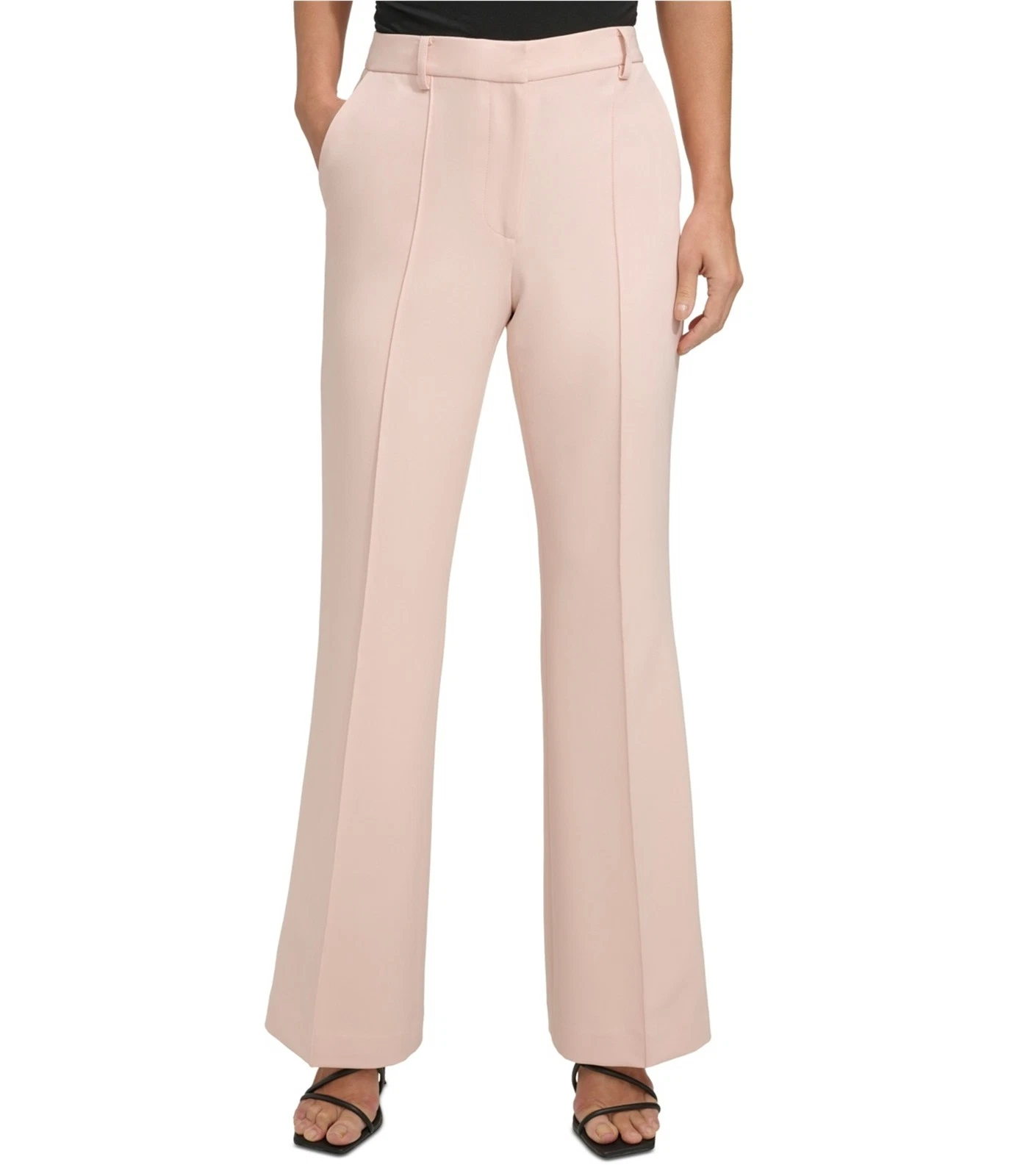 DKNY Womens Solid Bootcut Dress Pants
