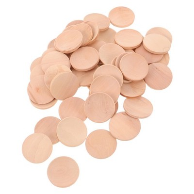 50 Pcs Wooden Landscape Decoration Concave Discs for Arts Projects Crafts