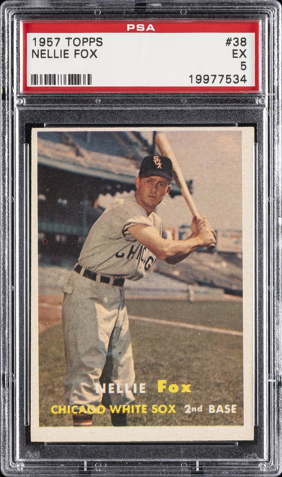 1957 TOPPS #38 NELLIE FOX PSA 5
