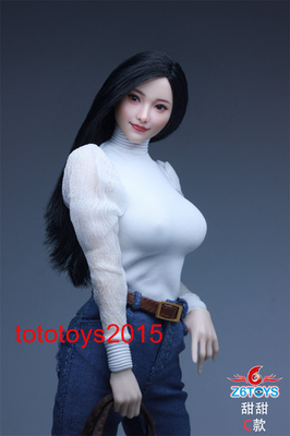Z6TOYS ZC021 1/6 Asian Movable eyes Smiling Female Head Sculpt For
