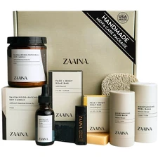 ZAAINA Men’s Self Care Package, Relaxation Spa Gift Set for Him - Luxury Natu...