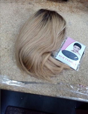 Highlight Brown Bob Wavy Wig 100% Human Hair Lace Front Wig