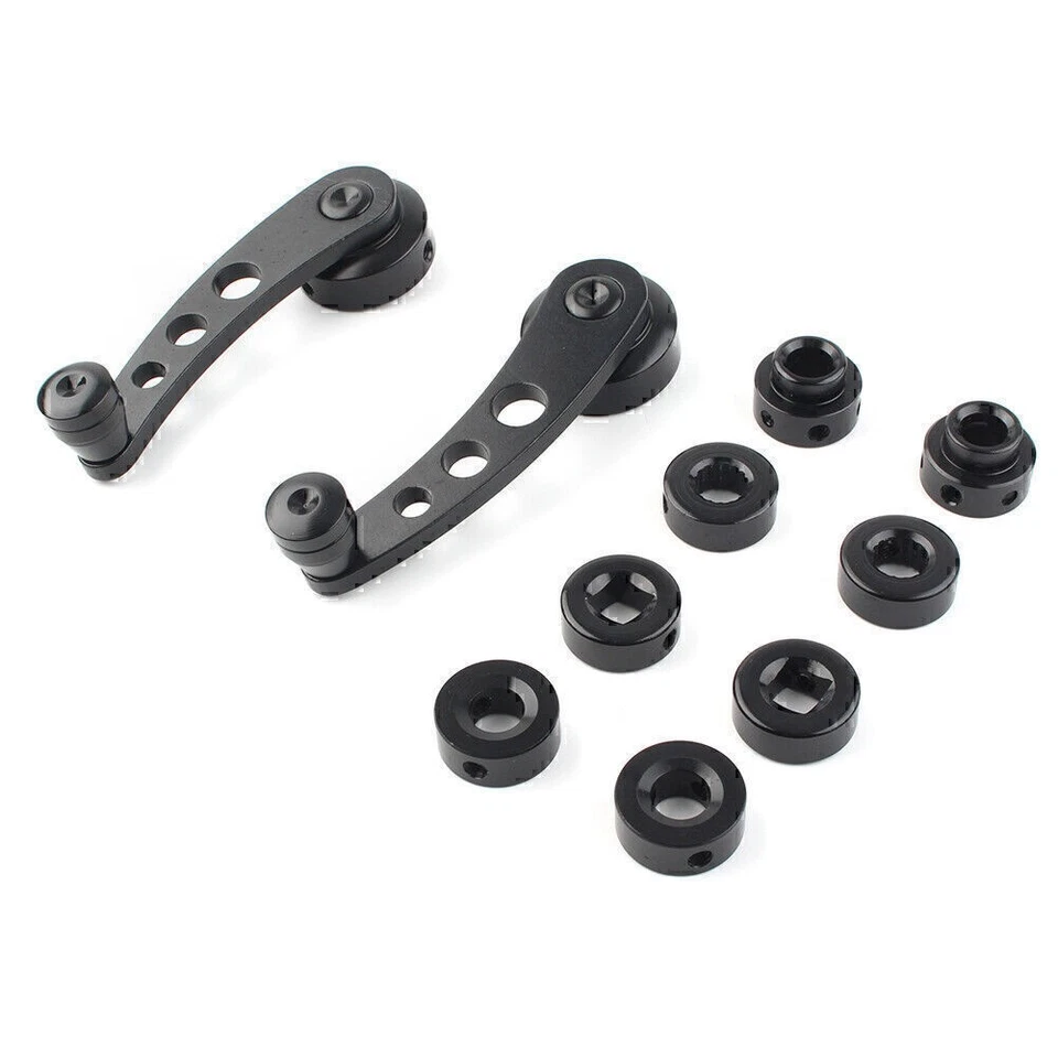 2Pcs Universal Aluminum Alloy Window Handle Winder Riser Winder Crank Riser blk Foto 2 de 4