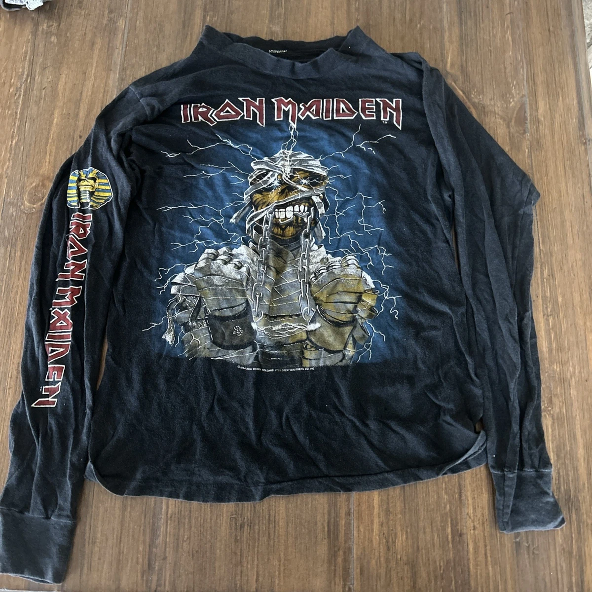 Vintage 1984 Iron Maiden World Slavery Tour T-shirt Long sleeve