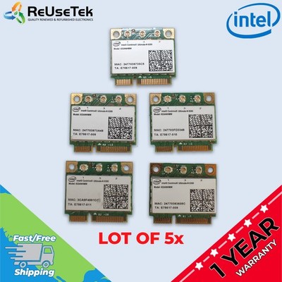Lot of 5 Intel Centrino Ultimate-N 6300 Dual Band WiFi Mini PCIe Card | 633ANHMW
