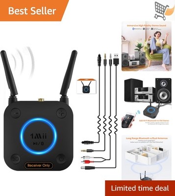 Bluetooth Receiver HiFi Long Range 3D Surround aptX HD Low Latency Stereo