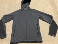 Fjallraven Ovik Fleece Hoodie Jacket Small Grey Full Zip Free Shipp