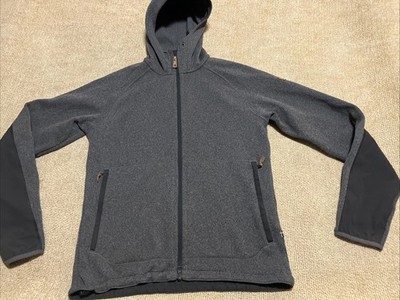 Fjallraven Ovik Fleece Hoodie Jacket Small Grey Full Zip Free Shipp