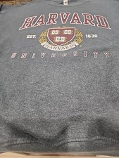 Harvard University Est. 1636 GRAY Crewneck Adult Large Sweat Shirt
