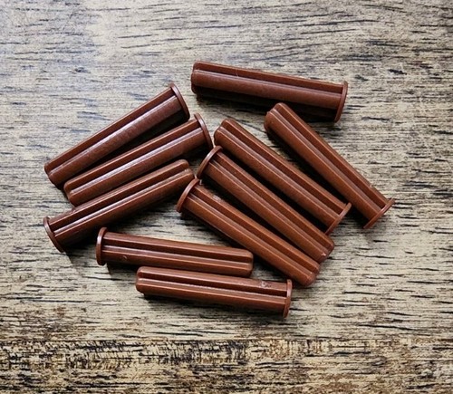 LEGO Reddish Brown Technic, Axle 3L with Stop. QTY 10. Part No. 24316 - 第 1/2 張圖片