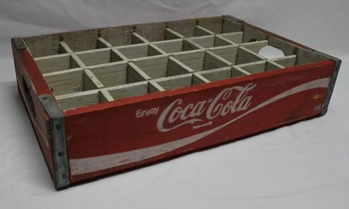 Vintage Coca Cola Red Wooden Crate 24 Bottle Crate Chattanooga