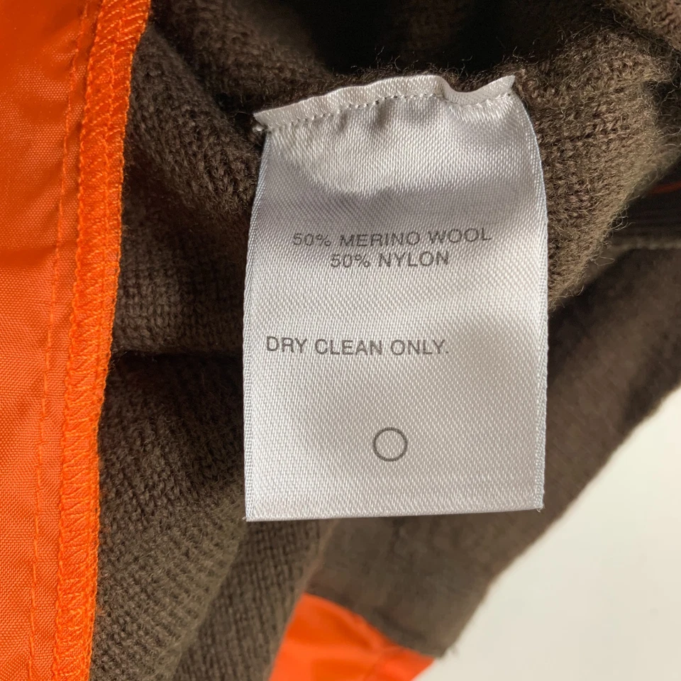 Halogen Merino Wool 1/4 Zip Pullover Sweater Men's Large Brown Kangaroo Pocket - Image 4 of 4