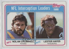1981 Topps Interception Leaders Nolan Cromwell Lester Hayes #5 0w5h