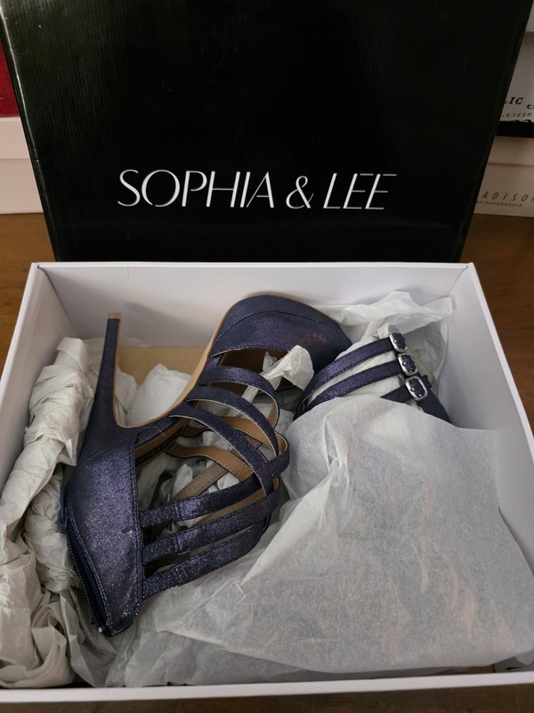 Sophia & Lee Misha Blue Heels Sz 8.5