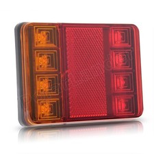 2PCS for Trailer Truck Boat Warning Light Red Yellow Rear Tail Light LED dc 24V