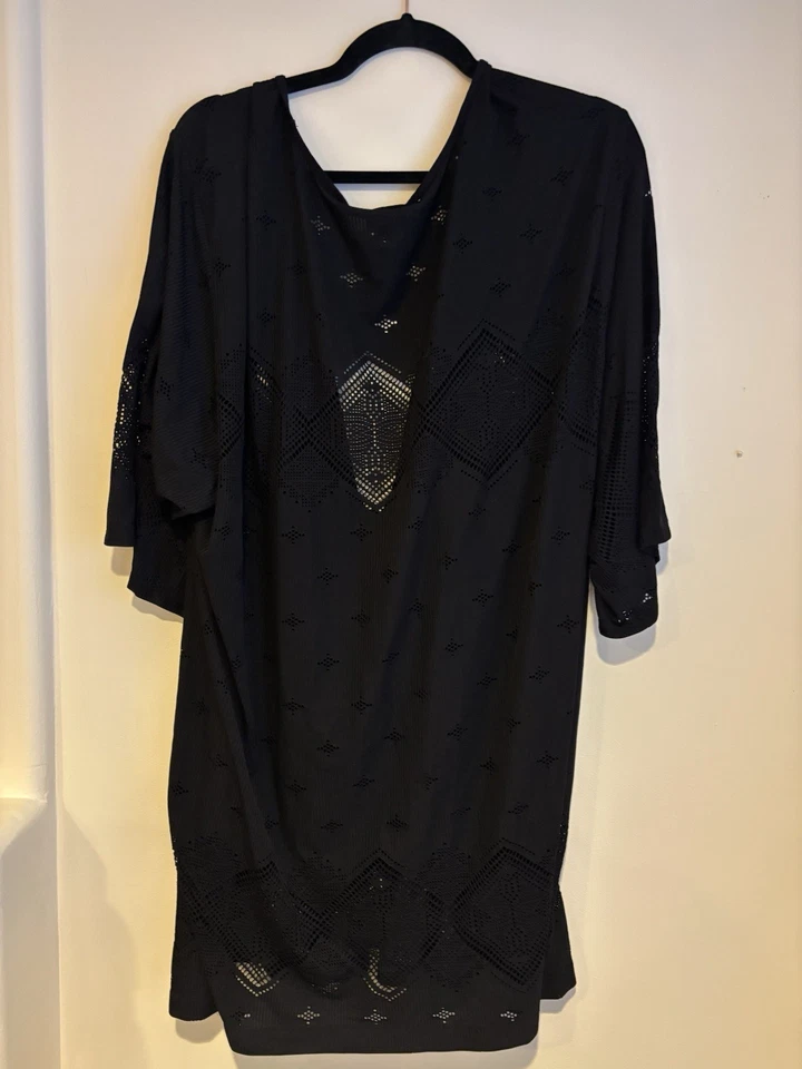 Traje de baño cómodo negro para mujer Dotti con cordón talla grande 3XL Foto 3 de 4