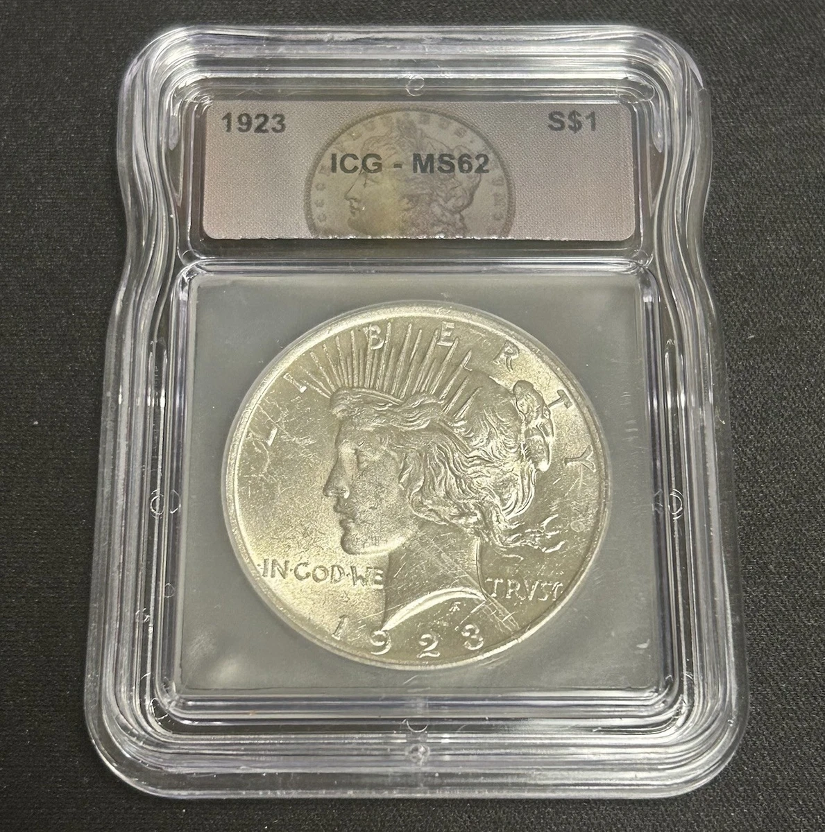 MS 62 Graded 1923 Year ICG Certified Peace Dollars (1921-1935) for
