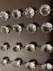Vtg 40 Czech Clear Glass Chandler Crystals Prisms With Brass Wires Connectors — photo 4