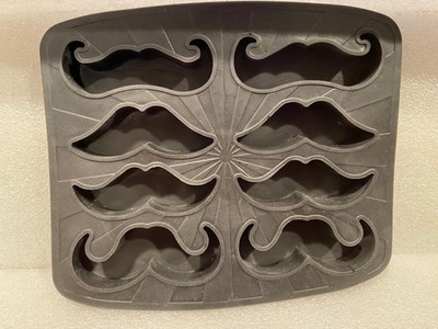 Mustache Ice Cube 8 Slot Silicone Tray *Pre-Owned/Loose No Package* t2