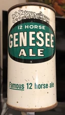 Genesee Famous 12 Horse Ale Flat Top Beer Can Rochester NY